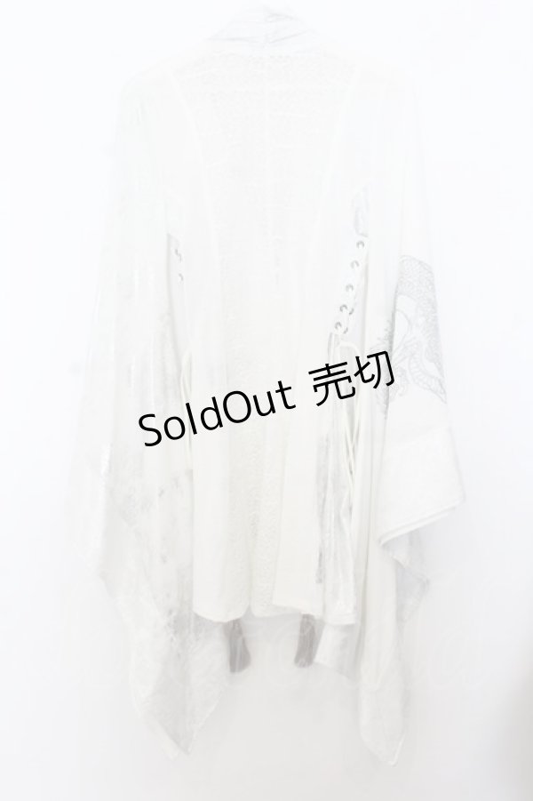 画像4: Qutie Frash / 4店舗限定着物ストールカーデ  ホワイト O-26-01-16-046-QU-JA-IG-OS (4)