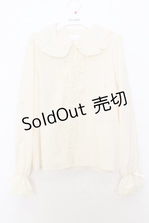 画像: m petit by misako / AM マルエリフリルブラウス M 生成り O-26-01-16-052-LO-BL-IG-OS