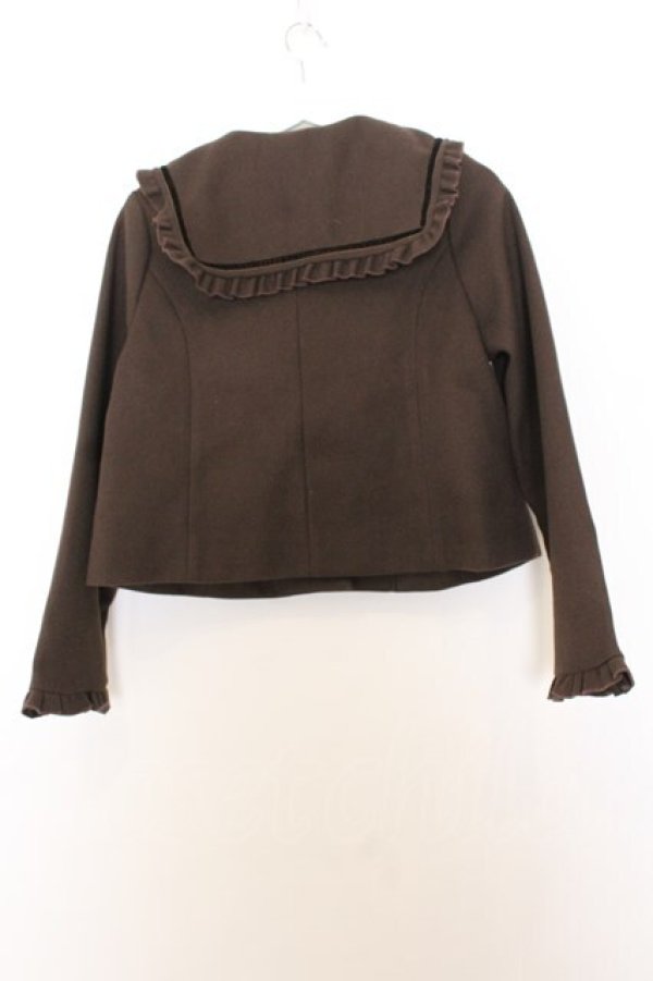 画像3: m petit by misako / セーラー襟ショートコート M ブラウン O-26-01-16-056-LO-CO-YM-OS (3)