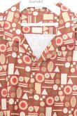 画像2: AXES-X / 焼き菓子PT開襟長袖シャツ M 茶 O-26-01-16-059-LO-BL-YM-OS (2)