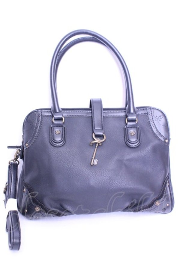 画像1: axes femme / 鍵チャーム付きトートバッグ  クロ O-26-01-16-1049-AX-BG-OW-OS (1)