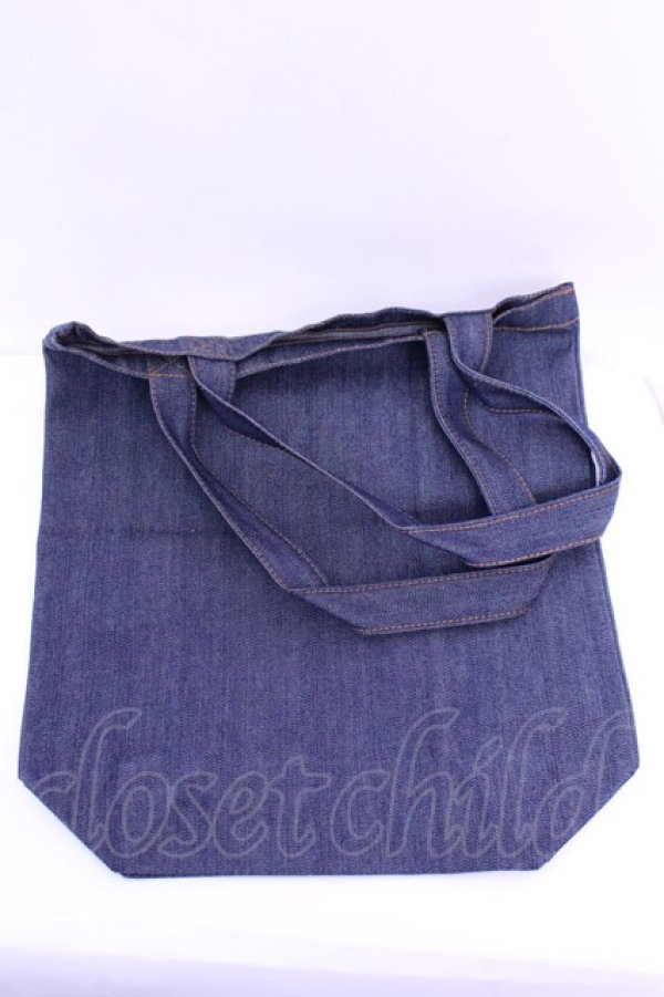 画像2: gouk / デニムトートバッグ  ブルー O-26-01-16-1051-GO-BG-OW-OS (2)