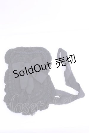 画像: KANEKO ISAO / ピコフリルレース切り替え瓢箪ポシェット  クロ O-26-01-16-1058-EL-BG-IG-OS