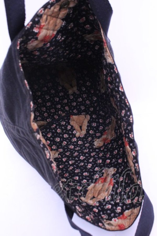 画像3: PINK HOUSE / 刺繍入り円柱バッグ  クロ　くま O-26-01-16-1060-LO-BG-IG-OS (3)