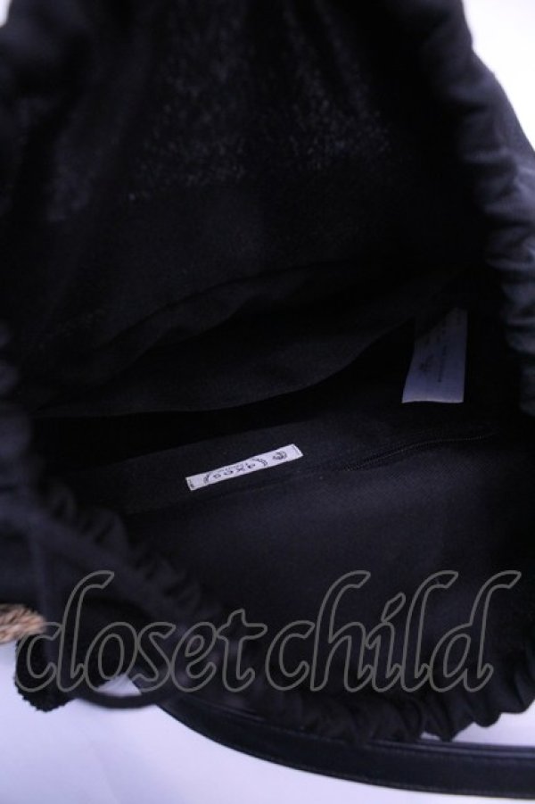 画像3: axes femme / 5つリボン麦わらショルダーバッグ  ナチュラル×クロ O-26-01-16-1065-AX-BG-OW-OS (3)