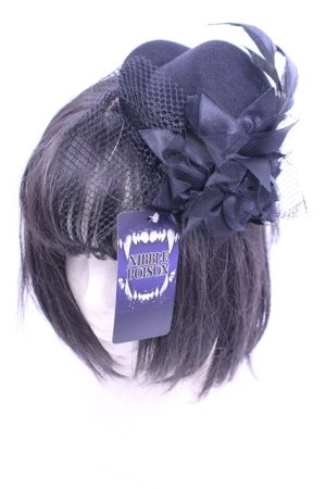画像: NIBBLE POISON / ゴシックミニハット  クロ O-26-01-16-1074-0-AC-OW-OS