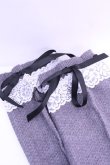 画像2: axes femme / レース×ニットレッグカバー  杢グレー O-26-01-16-1078-AX-ZA-OW-OS (2)