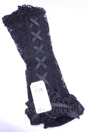 画像: Chalmiere / レースアップアームカバー  クロ O-26-01-16-1079-0-ZA-OW-OS