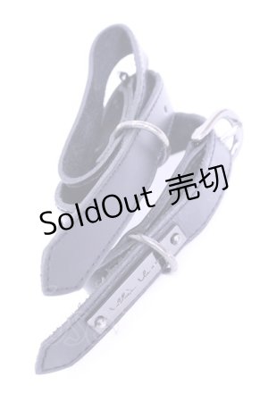 画像: alice auaa / ダブルレールレザーブレス  ブラック O-26-01-16-1082-AA-AC-OW-OS