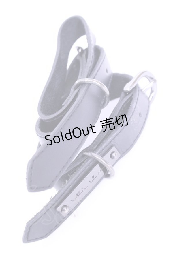 画像1: alice auaa / ダブルレールレザーブレス  ブラック O-26-01-16-1082-AA-AC-OW-OS (1)