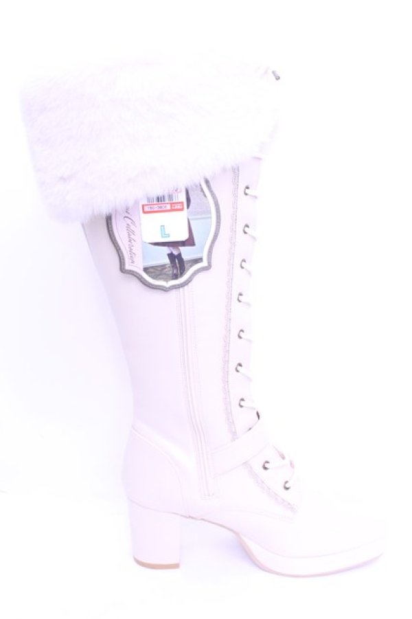 画像5: Kurumi Collaboration / ノエル・ド・メモワール レースアップブーツ L アイボリー O-26-01-16-1085-EL-SH-OW-OS (5)