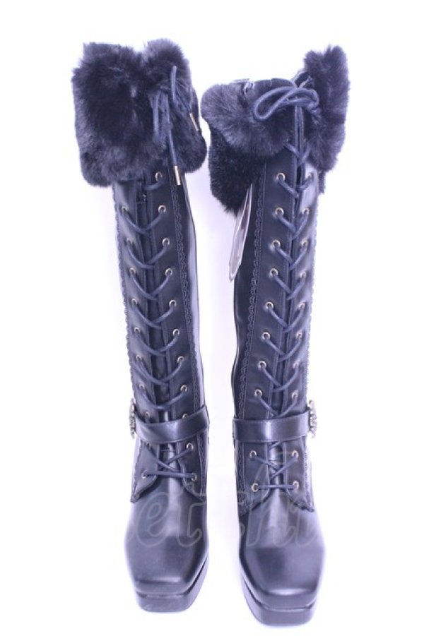 画像2: Kurumi Collaboration / ノエル・ド・メモワール レースアップブーツ M クロ O-26-01-16-1086-EL-SH-IG-OS (2)