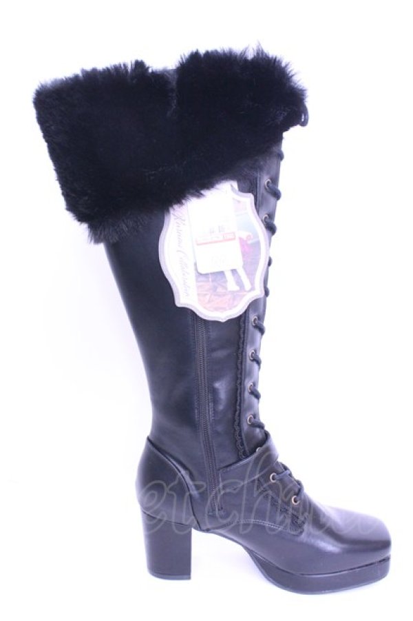 画像5: Kurumi Collaboration / ノエル・ド・メモワール レースアップブーツ M クロ O-26-01-16-1086-EL-SH-IG-OS (5)