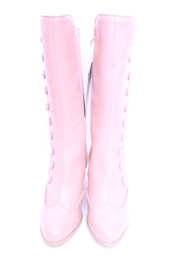 画像2: Kurumi Collaboration / ノエル・ド・メモワールカザリボタンブーツ M ピンク O-26-01-16-1087-EL-SH-IG-OS (2)