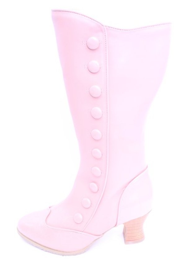 画像6: Kurumi Collaboration / ノエル・ド・メモワールカザリボタンブーツ M ピンク O-26-01-16-1087-EL-SH-IG-OS (6)