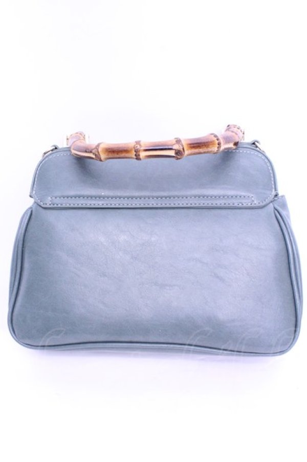 画像2: an another angelus / バンブーハンドルレトロフラップハンドバッグ  グリーン O-26-01-16-1093-CA-BG-OW-OS (2)