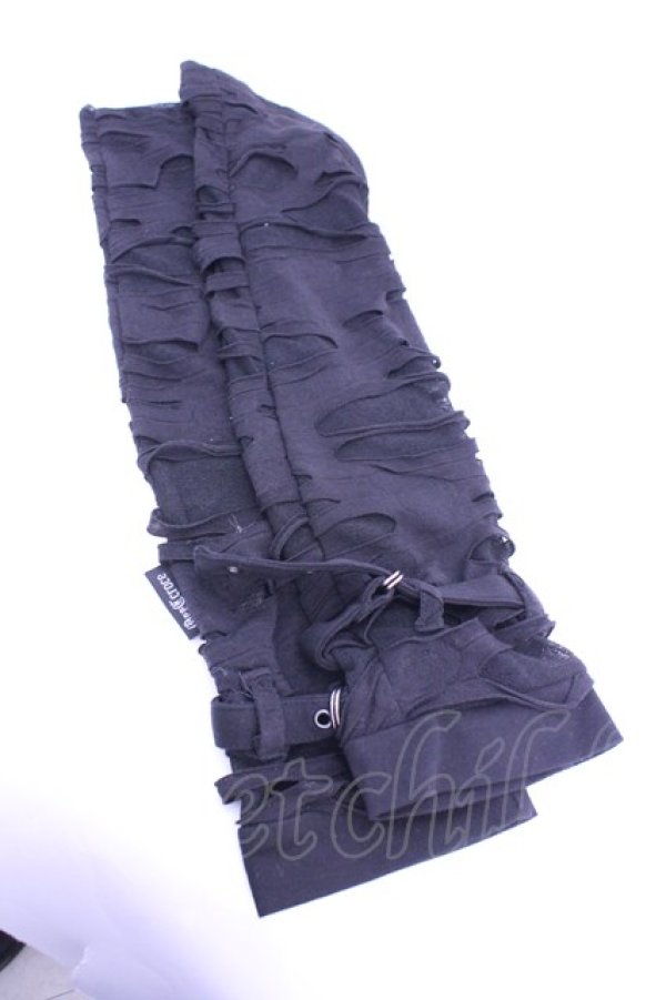 画像1: Ozz Croce / スラッシュダメージアームカバー  ブラック O-26-01-16-1101-OO-ZA-OW-OS (1)