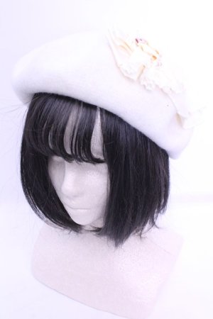 画像: axes femme / プチバラ使いウールベレー  キナリ O-26-01-16-1012-AX-AC-OW-OS