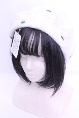 画像: Franche Lippee / 薔薇モチーフニットベレー F ミルク O-26-01-16-1017-LO-AC-OW-OS