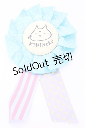 画像: MINT NeKO / ロゼットブローチ  ミントグリーン O-26-01-16-1035-HN-ZA-OW-OS