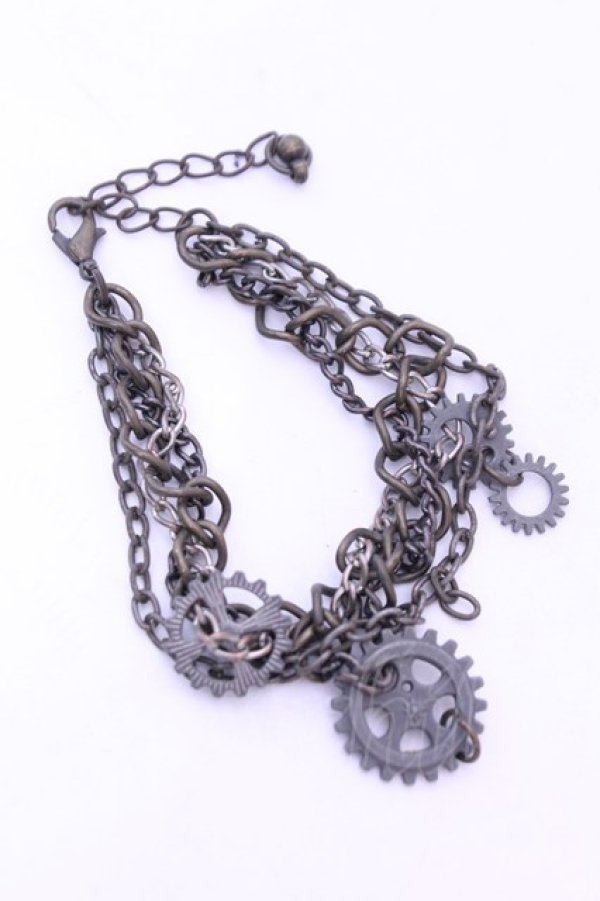 画像1: GOTHその他 / ギアチャームブレスレット  アンティークゴールド O-26-01-16-1037-EL-AC-OW-OS (1)