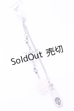 画像: Sixh / ローズ＆六芒星チャームピアス  シルバー O-26-01-16-1040-HN-AC-OW-ZT0121U