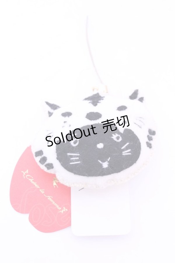 画像1: Franche Lippee / とらねこストラップ  シロ×クロ O-26-01-16-1042-LO-ZA-OW-ZT150-F002 (1)