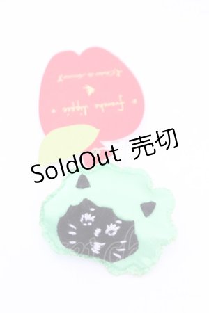 画像: Franche Lippee / カミナリネコブローチ  グリーン×クロ O-26-01-16-1043-LO-ZA-OW-ZT150-F002