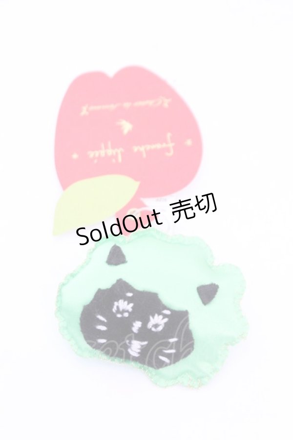画像1: Franche Lippee / カミナリネコブローチ  グリーン×クロ O-26-01-16-1043-LO-ZA-OW-ZT150-F002 (1)