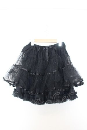画像: BABY,THE STARS SHINE BRIGHT / ふわふわドットチュールパニエ  クロ O-26-01-16-068-BA-SK-IG-OS