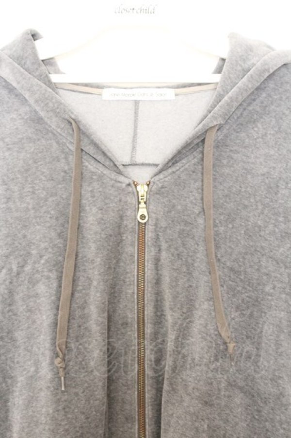 画像2: Jane Marple Dans Le Salon / ベロアジップパーカー M グレー O-26-01-16-069-JM-TO-IG-OS (2)