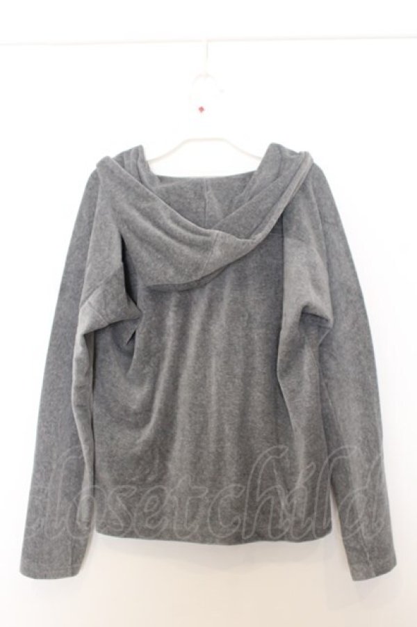 画像3: Jane Marple Dans Le Salon / ベロアジップパーカー M グレー O-26-01-16-069-JM-TO-IG-OS (3)