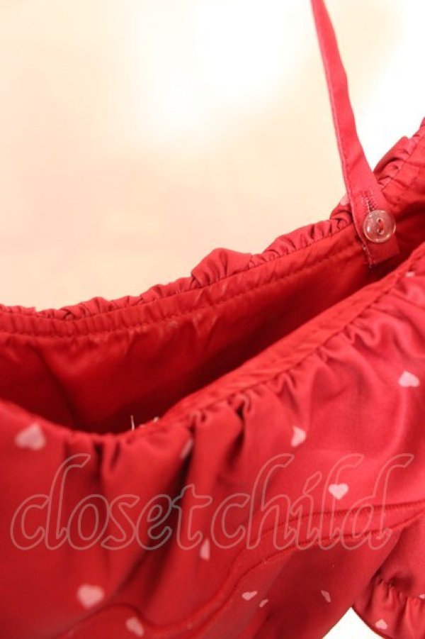 画像4: Ank Rouge / ハートdotオフショルロングワンピース M アカ O-26-01-16-007-CA-OP-OW-OS (4)