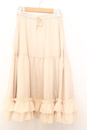 画像: axes femme kawaii / ミディフリルペチスカート M ベージュ O-26-01-16-009-AX-SK-OW-ZT0119P