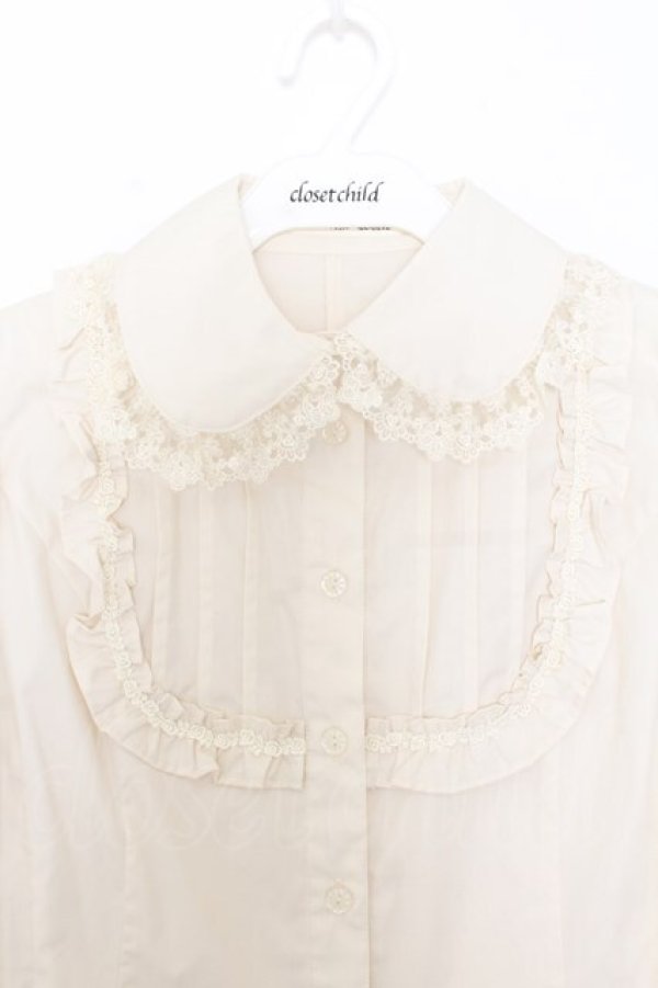 画像2: Innocent World / ヨーク切替ブラウス L キナリ O-26-01-16-011-IW-BL-OW-OS (2)