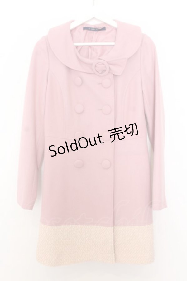 画像1: an another angelus / 裾ボア切り替えコート F ピンク O-26-01-16-013-CA-CO-OW-ZTC002 (1)