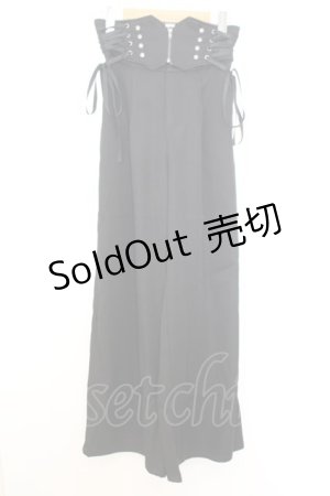 画像: axes femme POETIQUE / レースアップデザインパンツ M クロ O-26-01-16-002-AX-PA-IG-ZT557