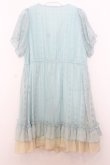画像3: axes femme / 胸元蝶レースミニワンピース M ミントブルー O-26-01-16-014-AX-OP-OW-OS (3)