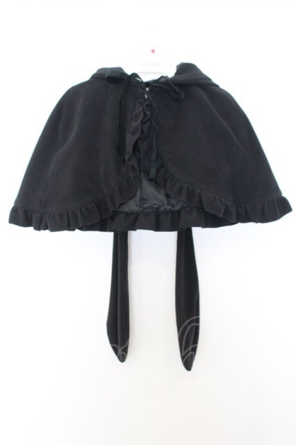 画像1: PEACE NOW / うさみみケープ M ブラック O-26-01-16-017-PU-TO-OW-OS (1)