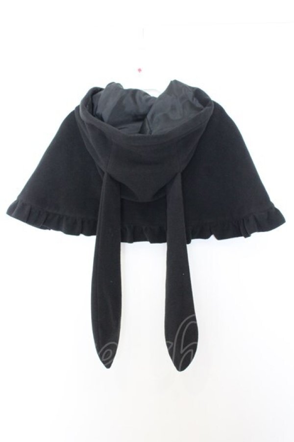 画像2: PEACE NOW / うさみみケープ M ブラック O-26-01-16-017-PU-TO-OW-OS (2)