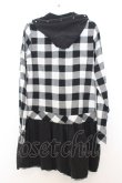 画像3: HELL CAT PUNKS / ギンガムチェックシャツワンピース  ブラック×ホワイト O-26-01-16-023-PU-TO-IG-OS (3)