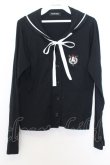 画像1: PEACE NOW / エンブレムセーラーカーディガン  ブラック×ホワイト O-26-01-16-024-PU-TO-IG-OS (1)