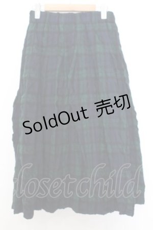 画像: Franche Lippee / チェックウールスカート  グリーン×ネイビー O-26-01-16-025-LO-SK-IG-ZT560