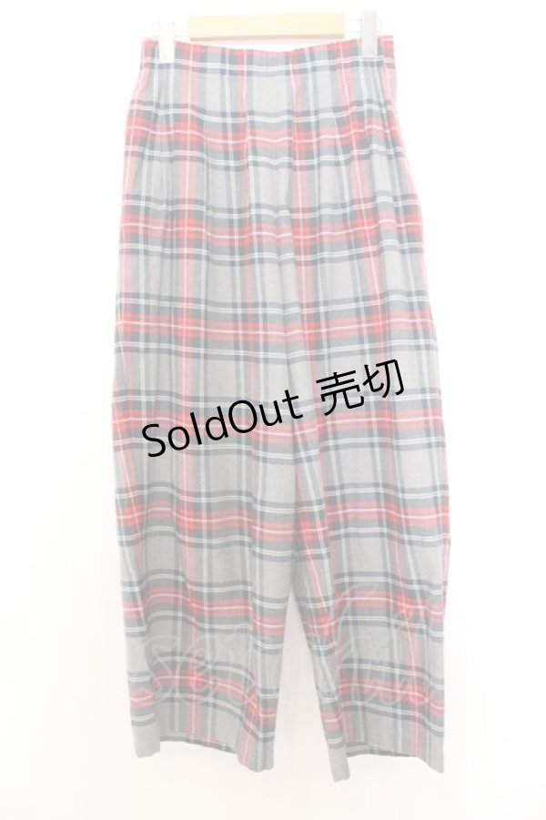 画像1: Franche Lippee / タータンチェックパンツ  グレー O-26-01-16-026-LO-PA-IG-ZT548 (1)