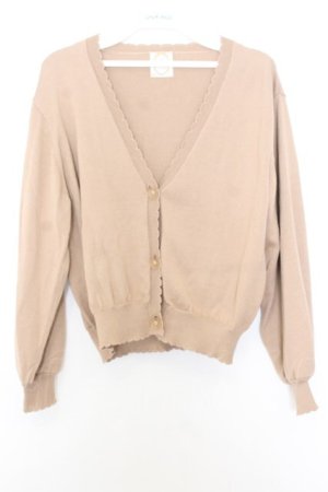 画像: F&A / マーガレット釦UVカットニットカーディガン  ブラウン O-26-01-16-027-LO-TO-IG-ZT0119P