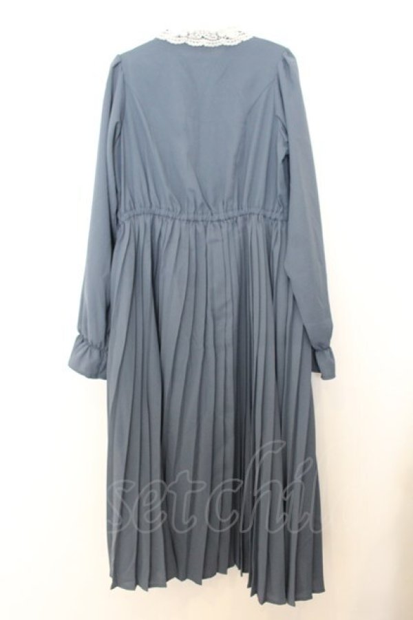 画像3: m petit by misako / AM*レースエリプリーツワンピース M ブルー O-26-01-16-030-LO-OP-IG-OS (3)