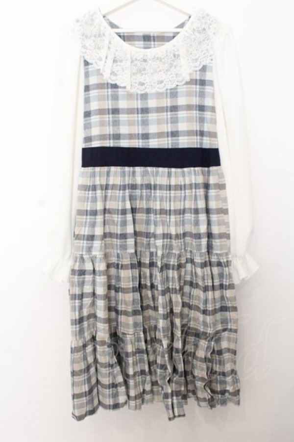 画像1: marcHenTica / オルネラワンピース  ブルー×シロ O-26-01-16-031-LO-OP-IG-OS (1)