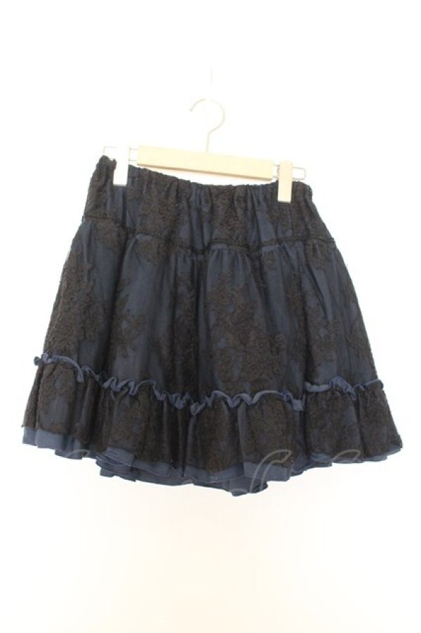 画像1: Sheglit / Mysticレーススカート M ネイビー O-26-01-16-032-EL-SK-IG-OS (1)