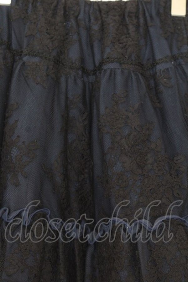 画像2: Sheglit / Mysticレーススカート M ネイビー O-26-01-16-032-EL-SK-IG-OS (2)