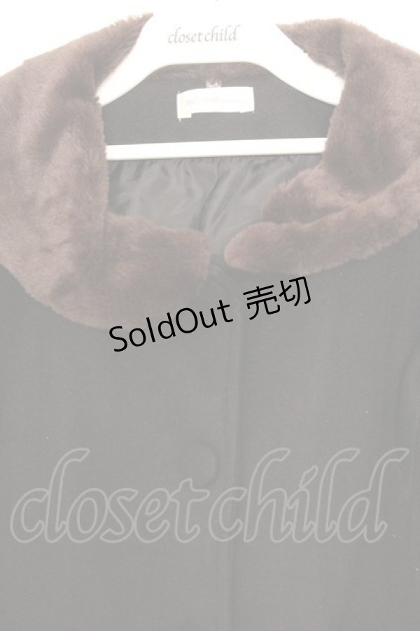 画像2: m petit by misako / ファーエリショートJKナガ ジャケット L クロ O-26-01-16-034-LO-CO-IG-ZTC002 (2)